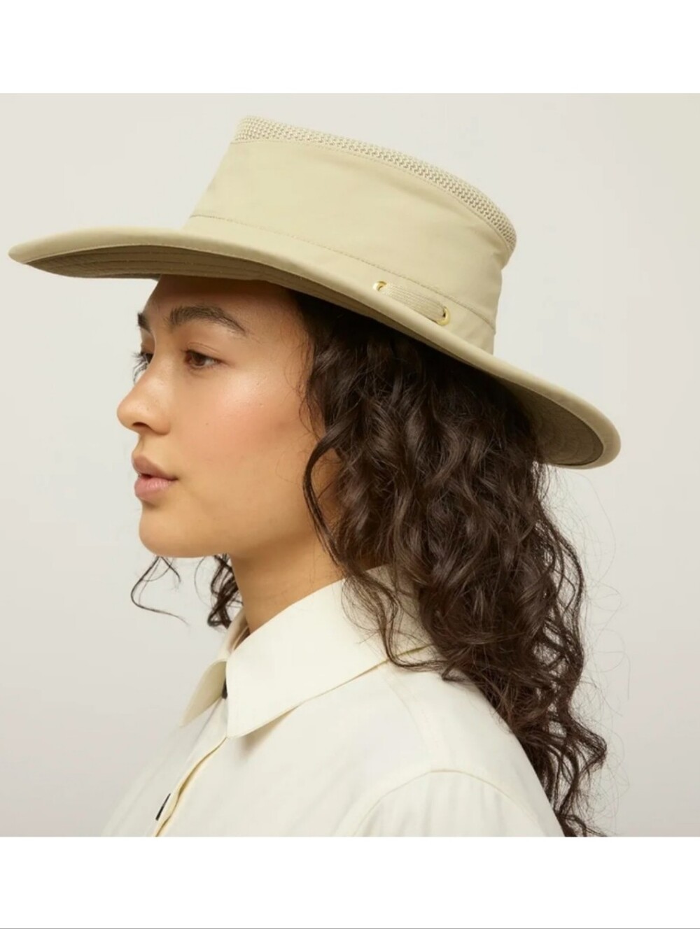 Tilley The Airflow LTM6 Broad Brim Sun Hat Light Stone Size 7 3/8 - Picture 2 of 15
